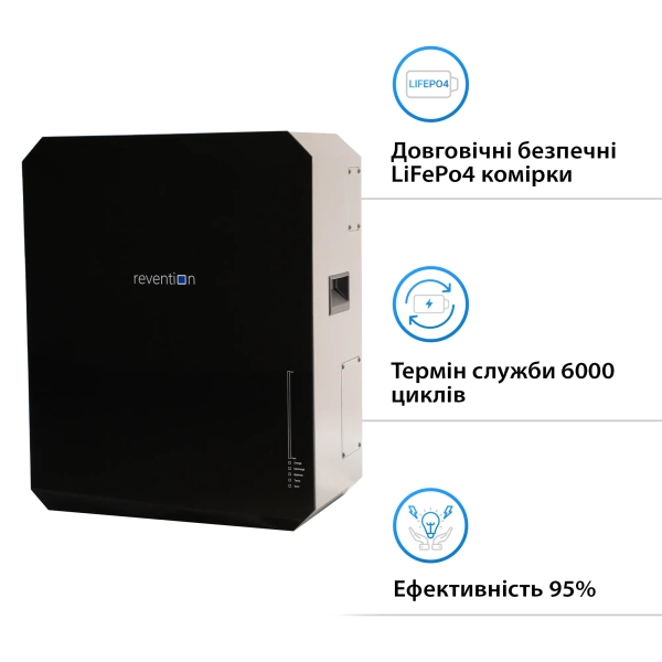 Акумуляторна батарея Revention PowerCube ECO REVECO5.9KWH 24V 230Ah 5.9kWh LiFePO4 - Фото 2