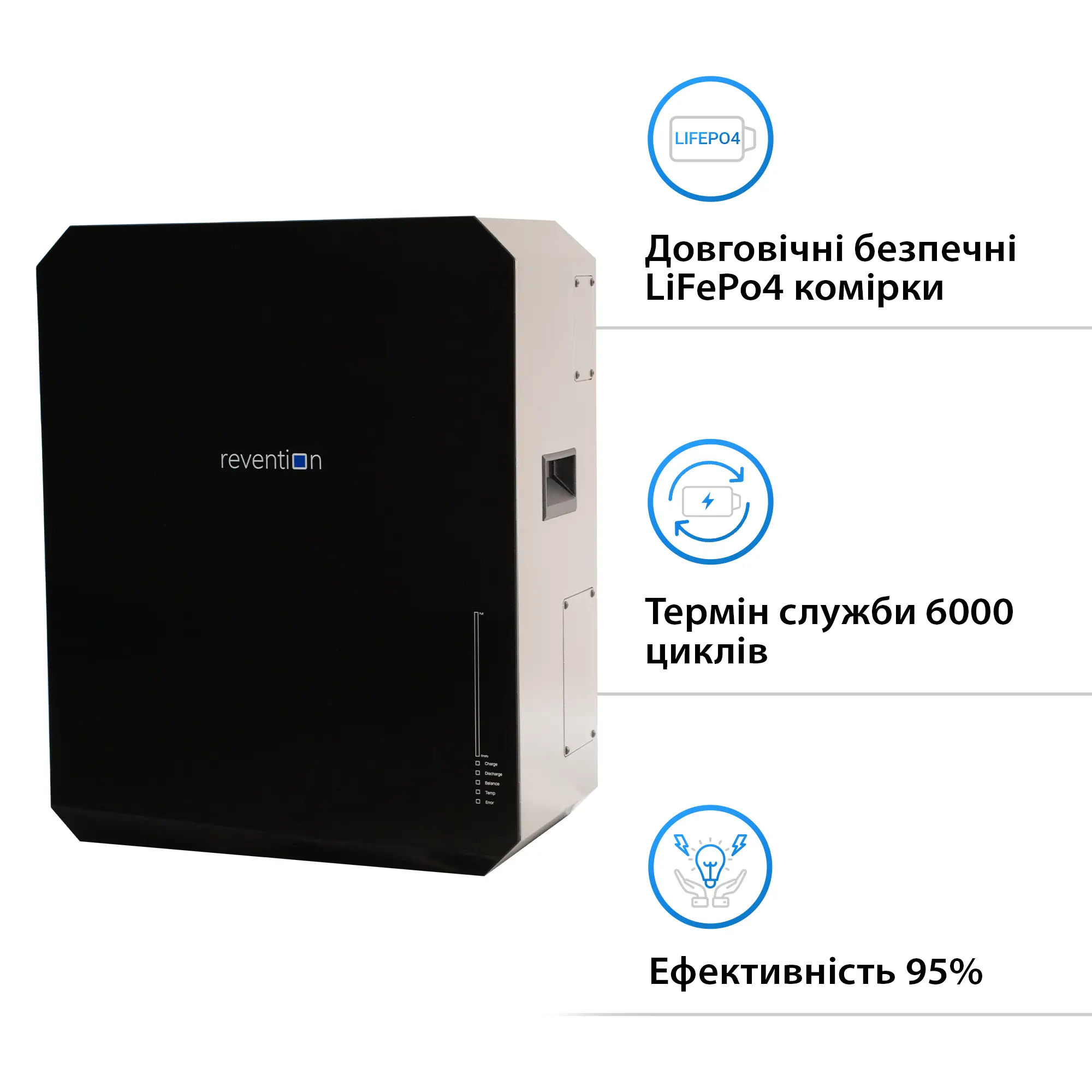 Акумуляторна батарея Revention PowerCube ECO REVECO5.9KWH 24V 230Ah 5.9kWh LiFePO4 - Фото 2