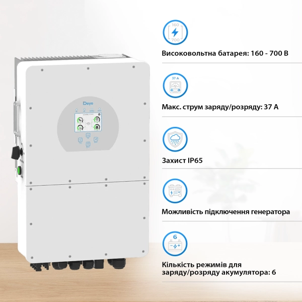 Гібридний інвертор DEYE SUN-10K-SG01HP3-EU-AM2 - Фото 3