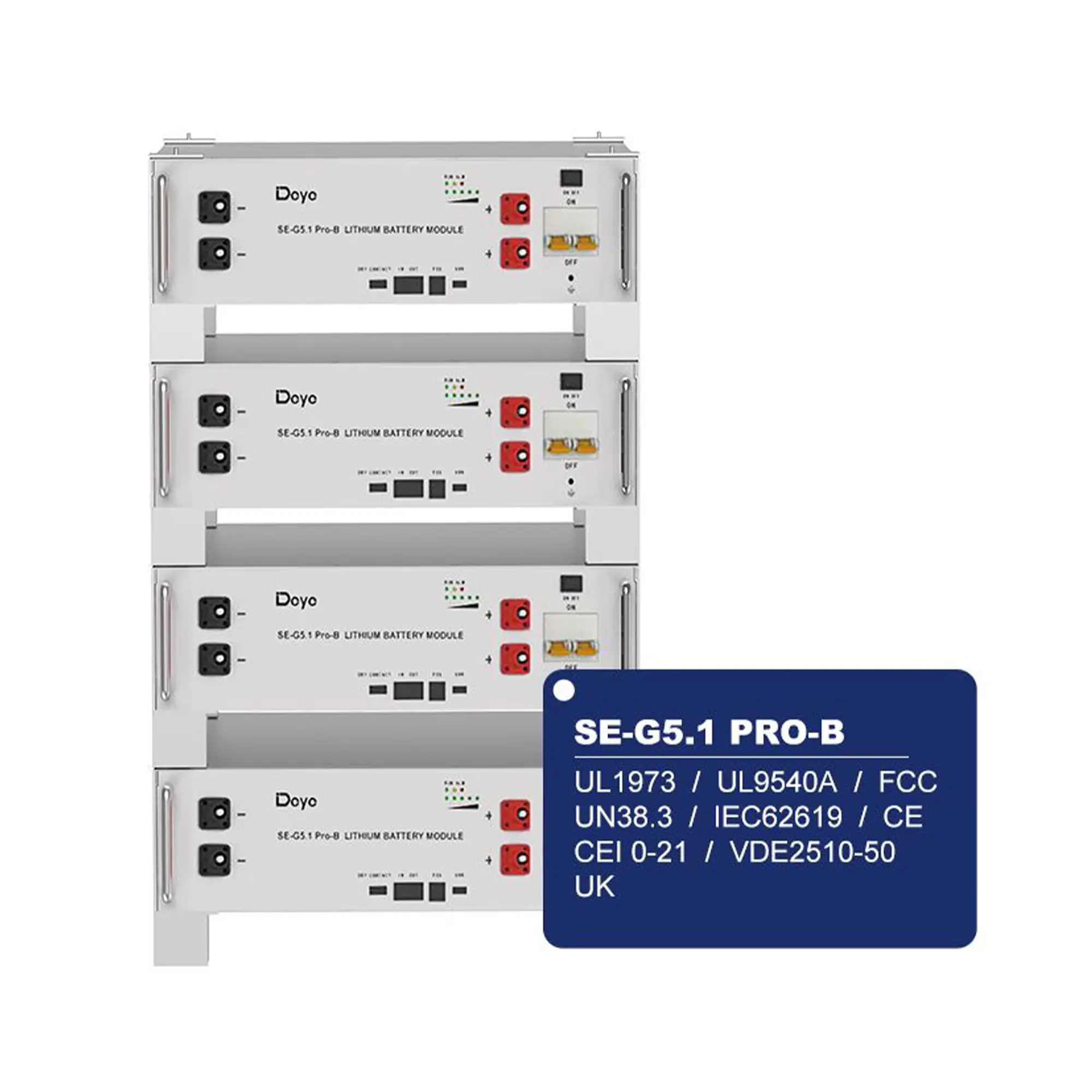 Акумуляторна батарея DEYE SE-G5.1 Pro-B LV 51.2V 100AH 5.12kWh LiFePO4 - Фото 4