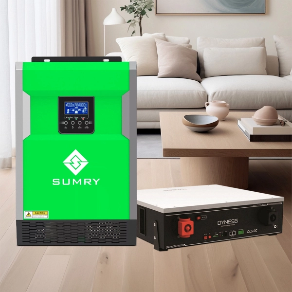 Система хранения энергии SUMRY HGP-5500W-1DY5.1K-LFP-W 5500W 5.12kWh 1BAT LiFePO4 6000 циклов - Фото 2