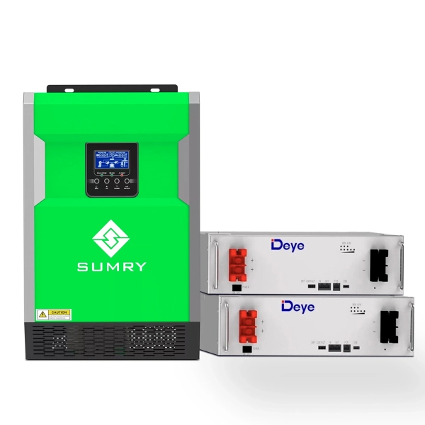 Система зберігання енергії SUMRY HGP-5500W-2DE10.24K-LFP-W 5500W 10.24kWh 2BAT LiFePO4 6000 циклів - Фото 1