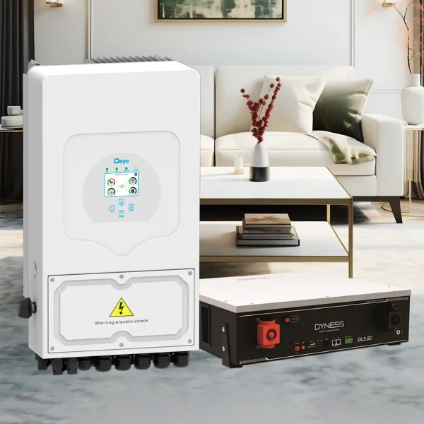 Система хранения энергии DEYE SUN-6K-SG03LP1-EU-1DY5.1K-LFP-W 6000W 5.12kWh 1BAT LiFePO4 6000 циклов - Фото 2