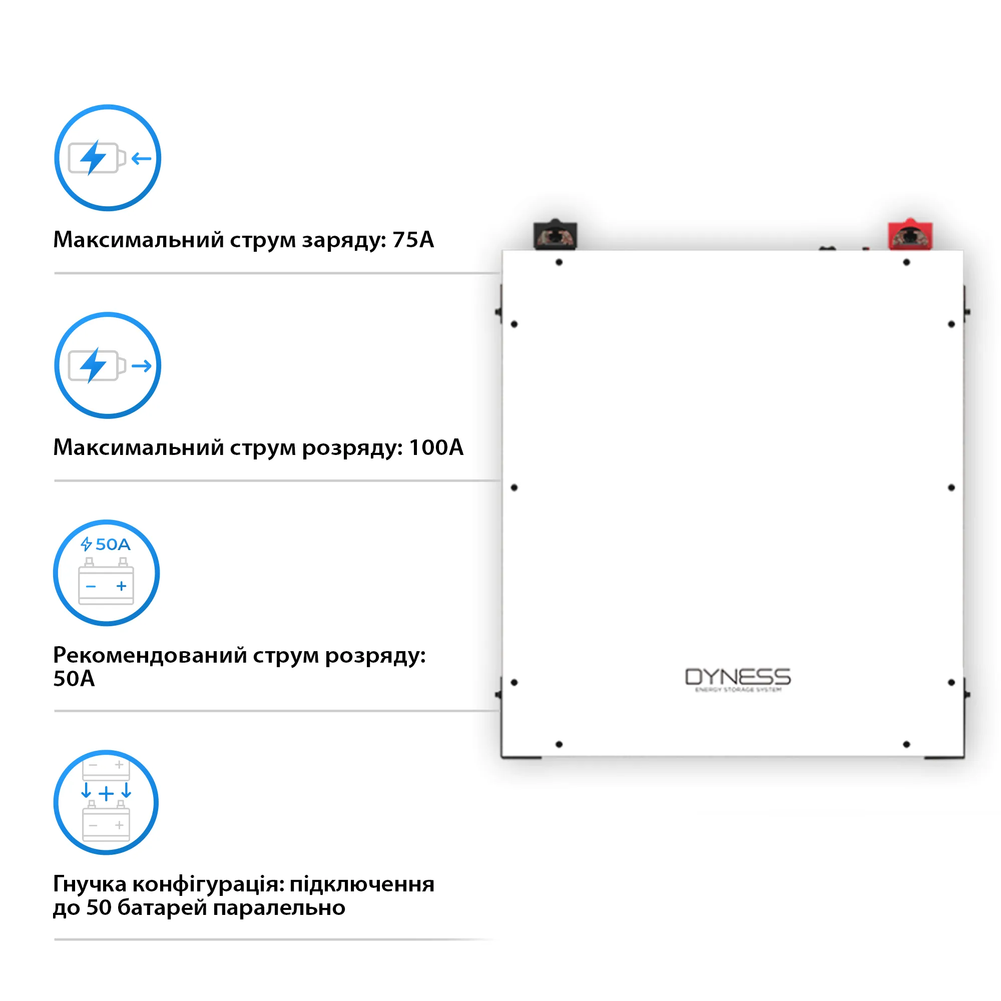 Система зберігання енергії DEYE SUN-10K-SG04LP3-EU-3DY15.36K-LFP-W 10000W 15.36kh 3BAT LiFePO4 6000 циклів - Фото 5