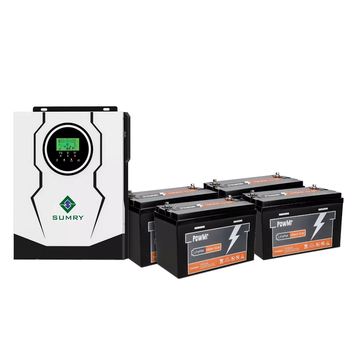 Система хранения энергии SUMRY SM-2200H-12-4PW5.12K-LFP 1.8kW 5.12kWh 4BAT LiFePO4 4000 циклов - Фото 1