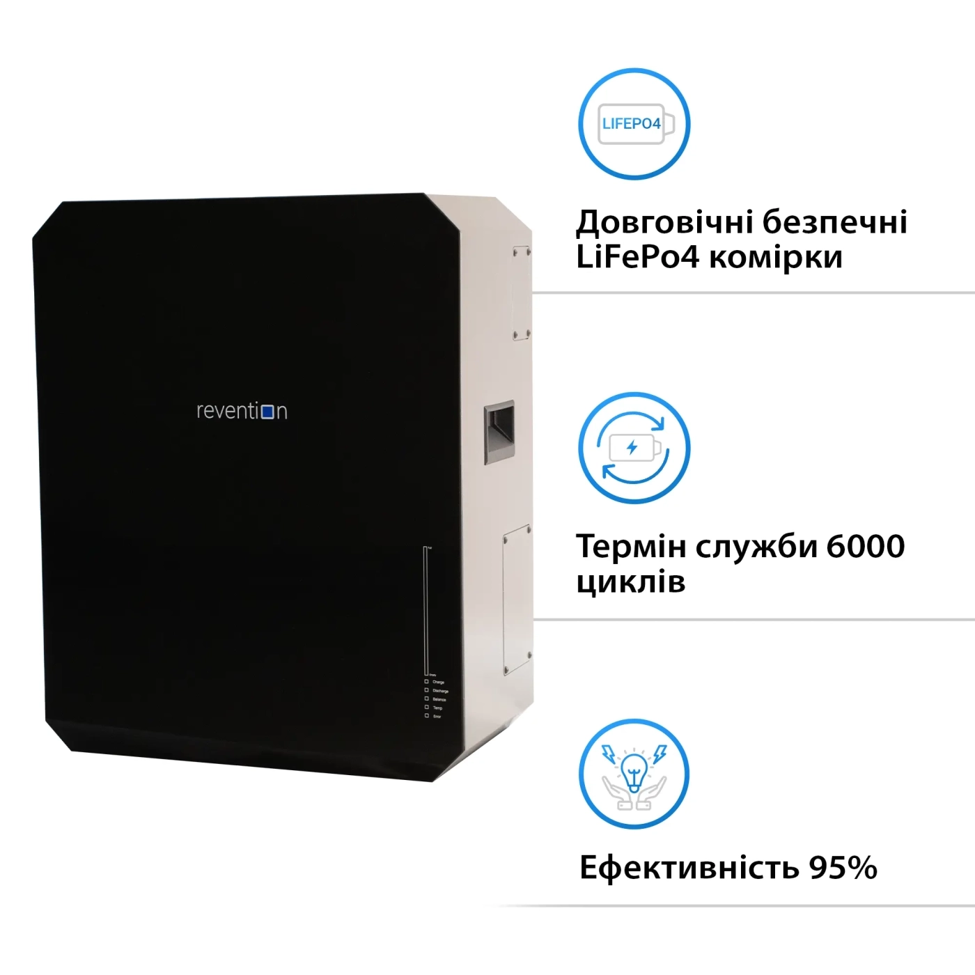 Система зберігання енергії DEYE SUN-3K-SG04LP1-1PW5.52K-LFP 3kW 5.52kWh 1BAT LiFePO4 6000 циклів - Фото 6