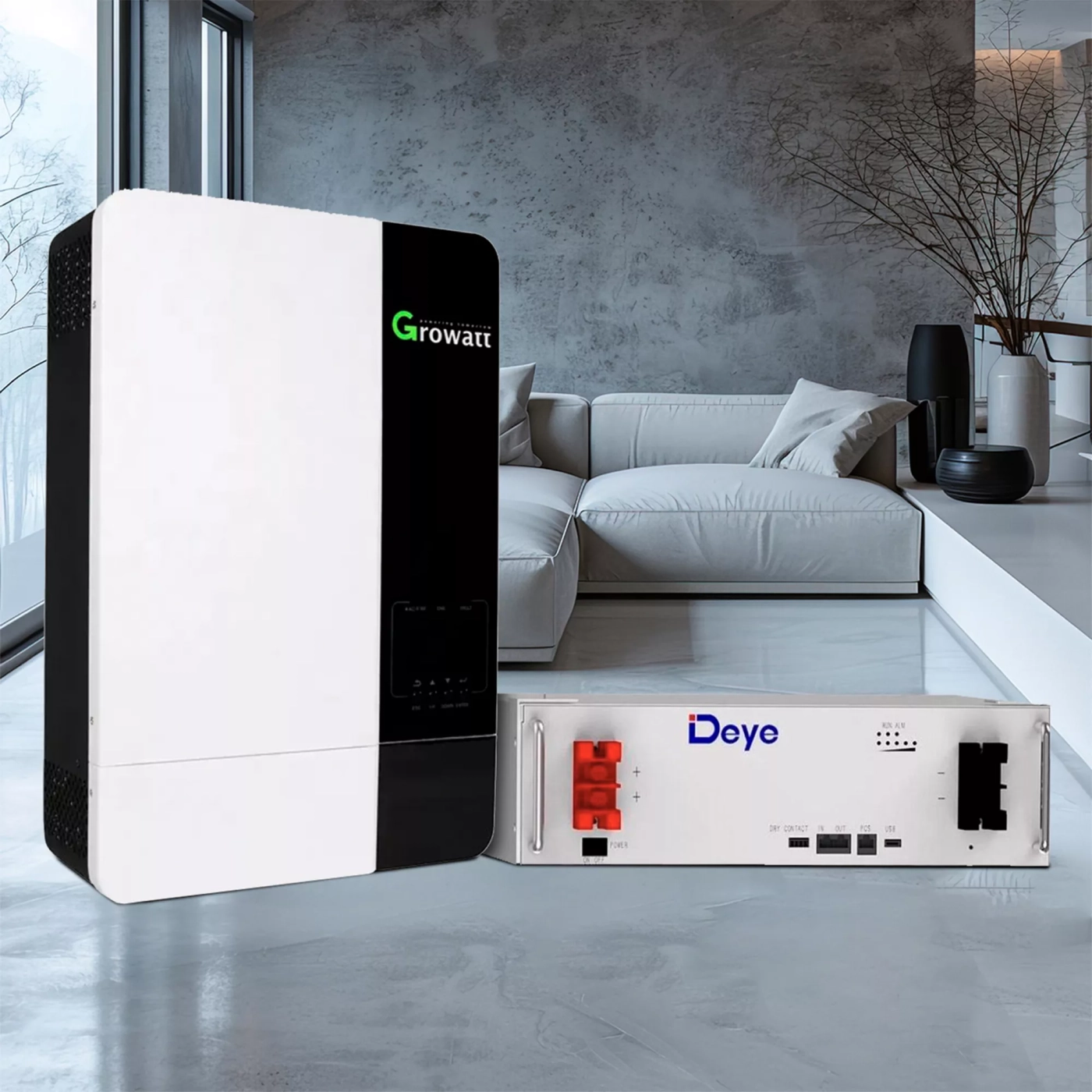 Система зберігання енергії GROWATT SPF5000ES-1DE5.12K-LFP 5kW 5.12kWh 1BAT LiFePO4 6000 циклів - Фото 2