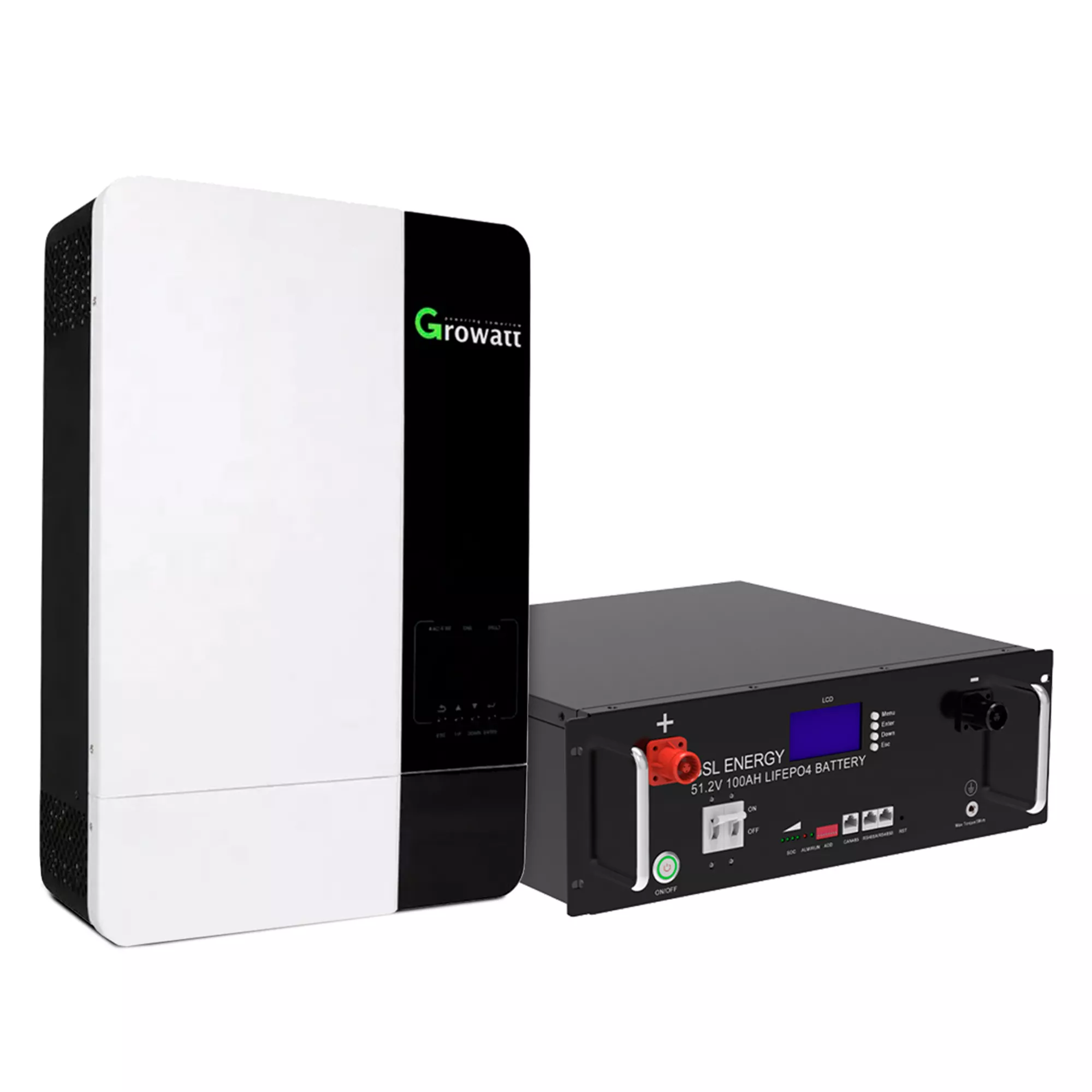 Система хранения энергии GROWATT SPF5000ES-1GS-5.1K-LFP 5kW 5.12kWh 1BAT LiFePO4 6500 циклов - Фото 1