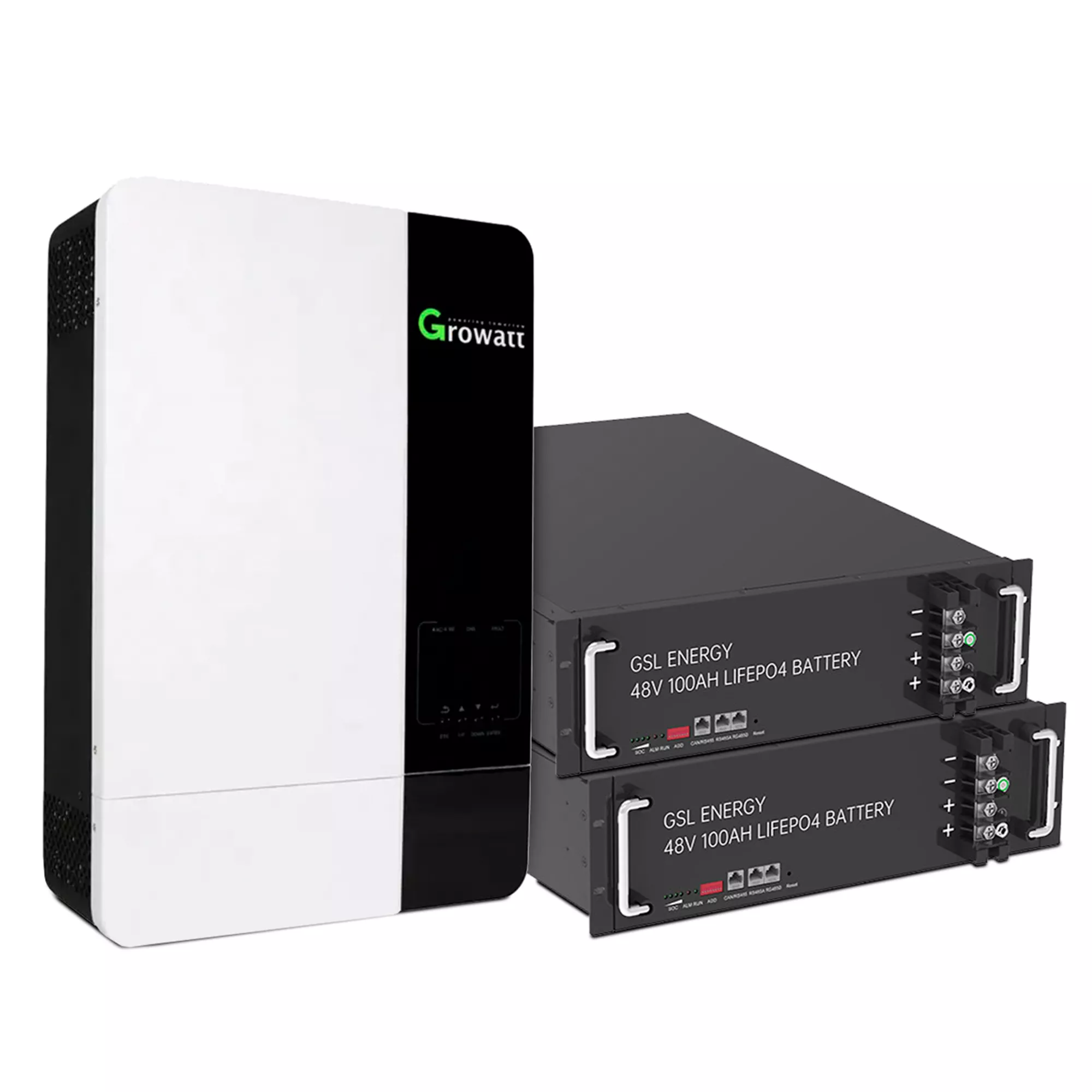 Система зберігання енергії GROWATT SPF5000ES-2GS9.6K-LFP 5kW 9.6kWh 2BAT LiFePO4 6500 циклів - Фото 1