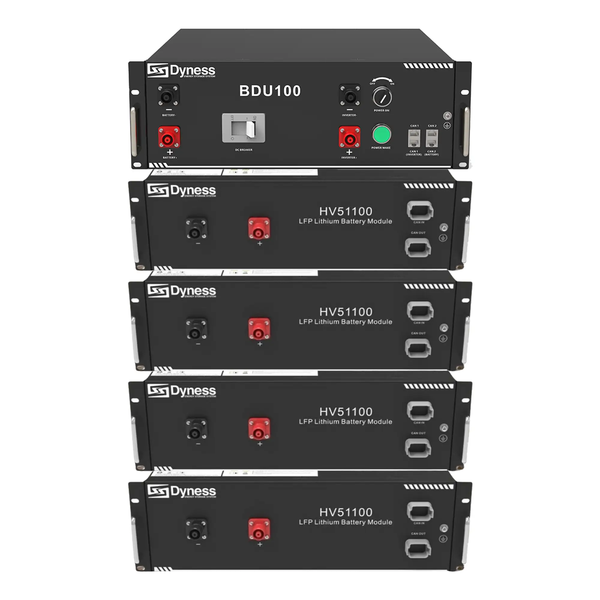 Блок батарей Dyness HV51100-4 20.48kW 204.8V 100Ah LiFePO4 BDU100 RACK - Фото 1