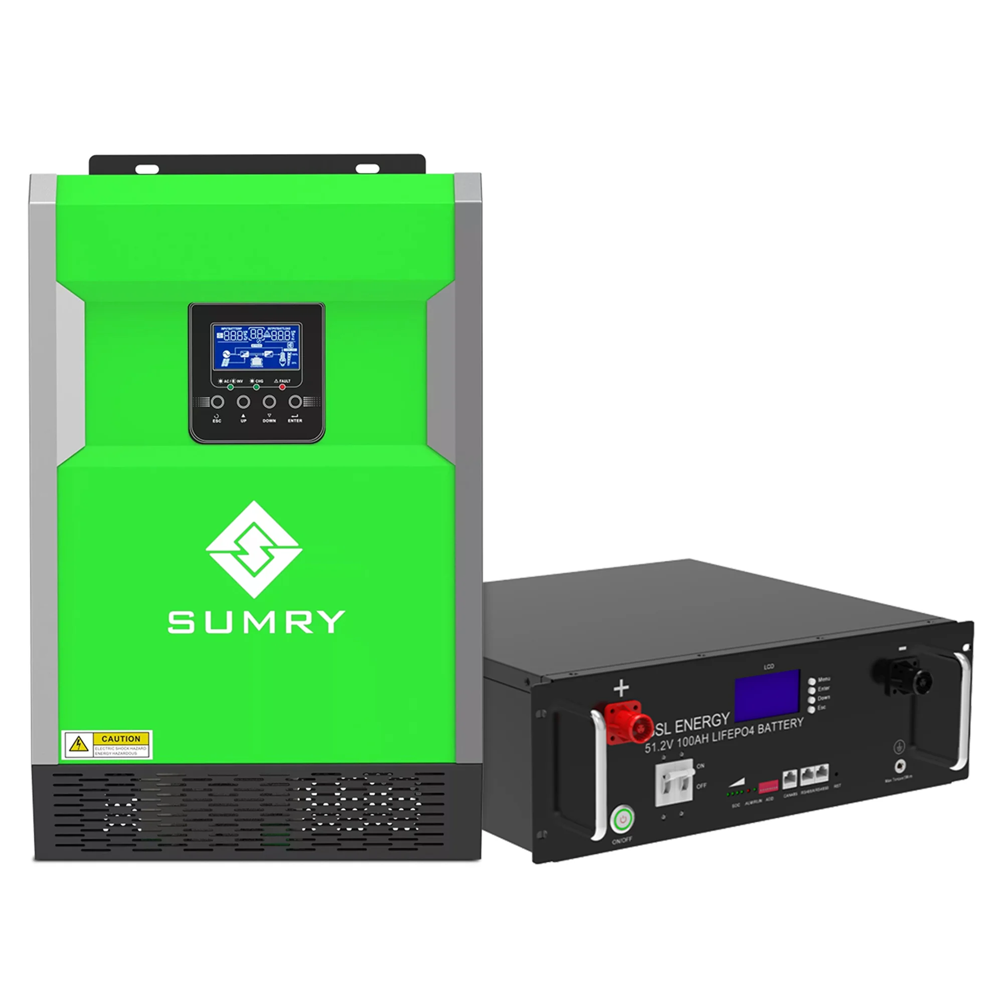 Система хранения энергии SUMRY HGP-5500W-1GS-5.1K-LFP 5.5kW 5.12kWh 1BAT LiFePO4 6500 циклов - Фото 1
