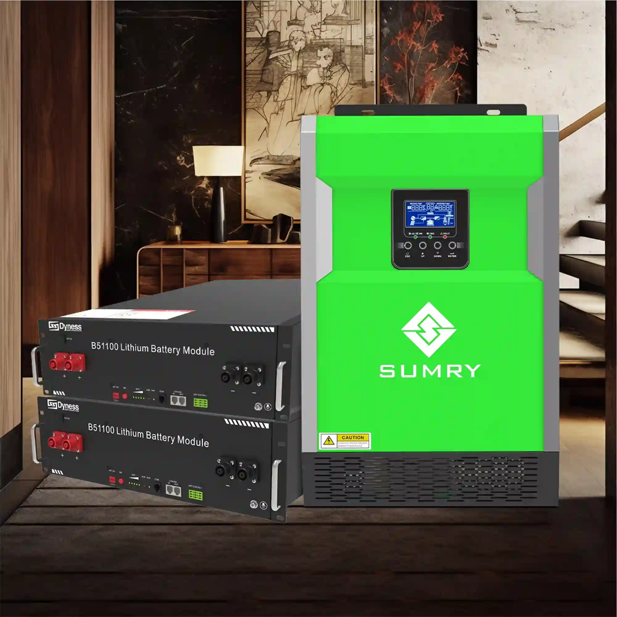 Система зберігання енергії SUMRY HGP-5500W-2DY10.24K-LFP 5.5kW 10.24Wh 2BAT LiFePO4 6000 циклів - Фото 2