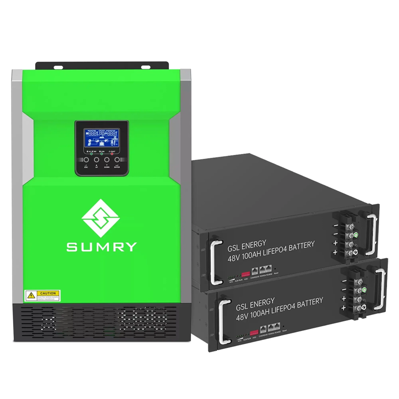 Система хранения энергии SUMRY HGP-5500W-2GS9.6K-LFP 5.5kW 9.6Wh 2BAT LiFePO4 6500 циклов - Фото 1