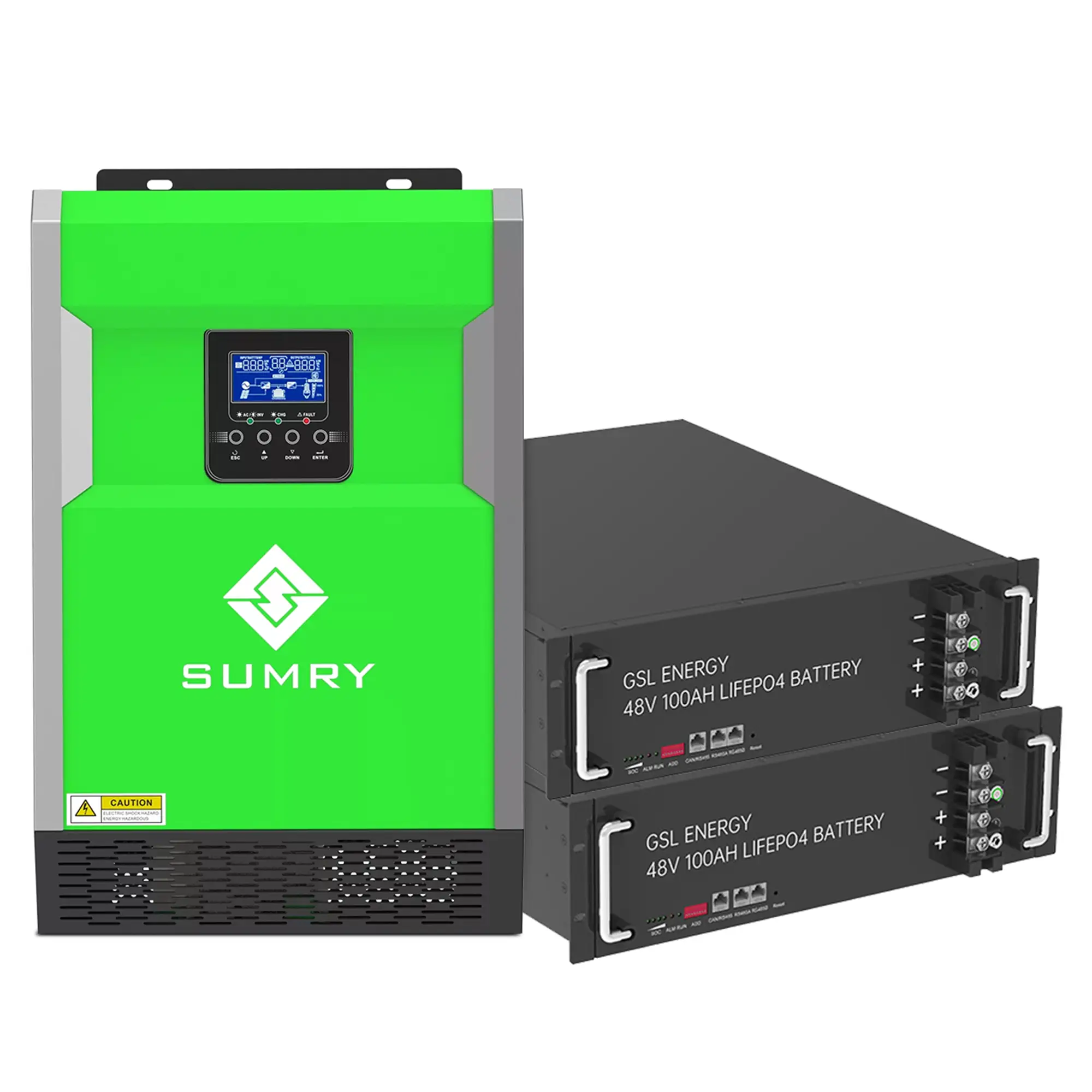 Система хранения энергии SUMRY HGP-5500W-2GS9.6K-LFP 5.5kW 9.6Wh 2BAT LiFePO4 6500 циклов - Фото 1