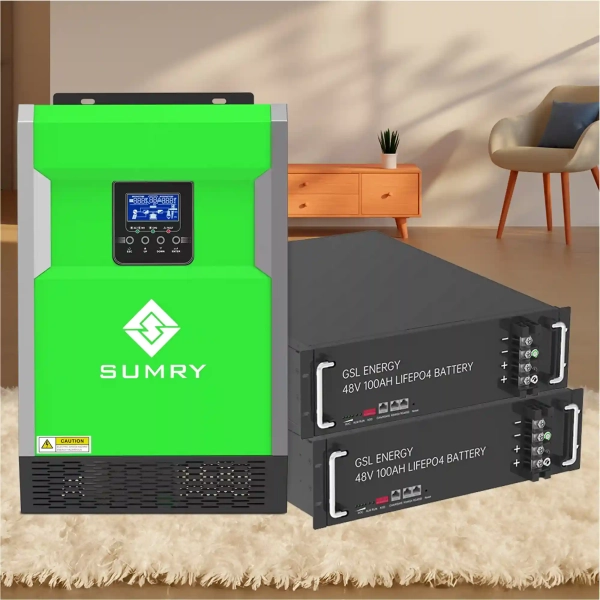 Система хранения энергии SUMRY HGP-5500W-2GS9.6K-LFP 5.5kW 9.6Wh 2BAT LiFePO4 6500 циклов - Фото 2