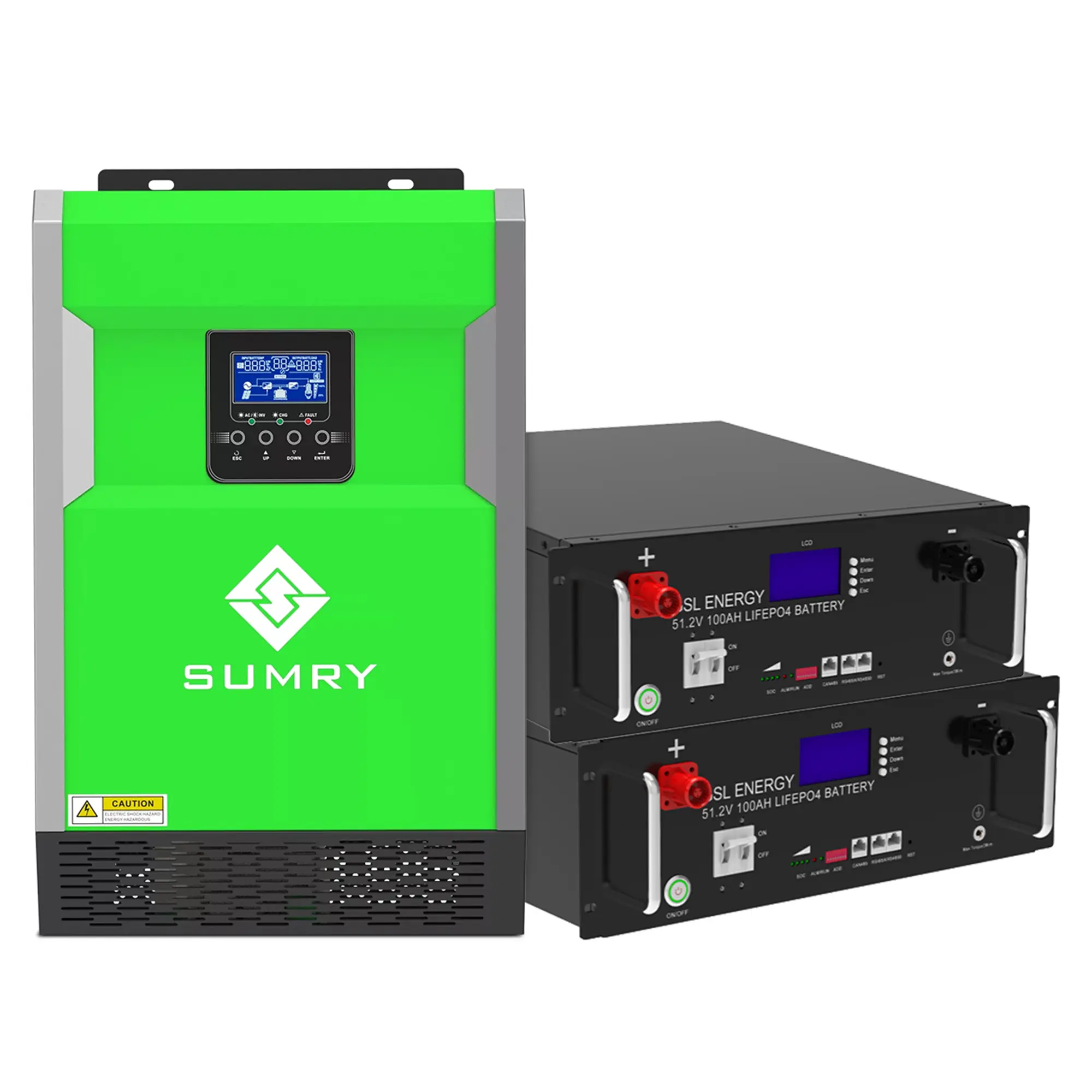 Система зберігання енергії SUMRY HGP-5500W-2GS10.24K-LFP 5.5kW 10.24Wh 2BAT LiFePO4 6500 циклів - Фото 1