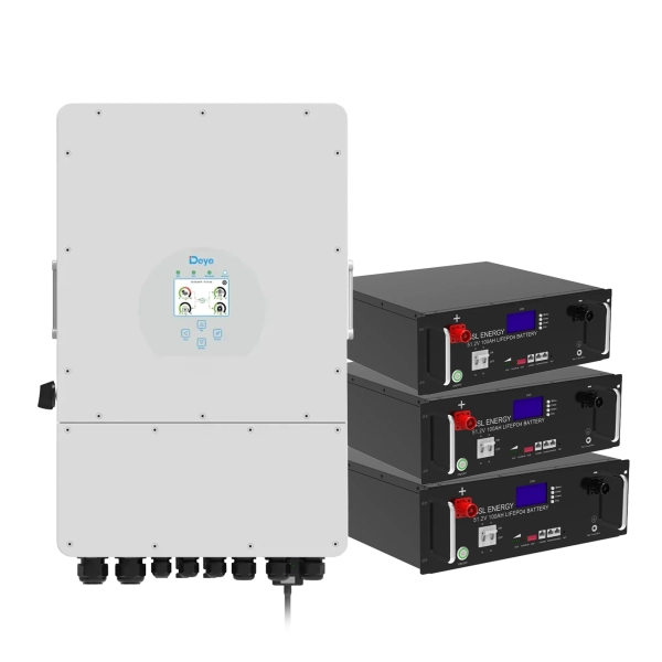 Система хранения энергии DEYE SUN-10K-SG04LP3-EU-3GS15.36K-LFP 10kW 15.36kWh 3BAT LiFePO4 6500 циклов - Фото 1
