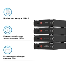 Система хранения энергии DEYE SUN-10K-SG01HP3-EU-AM2-HV51100-4-20.48kW-LFP 10kW 20.48kWh 1BAT LiFePO4 6000 циклов - Фото 5