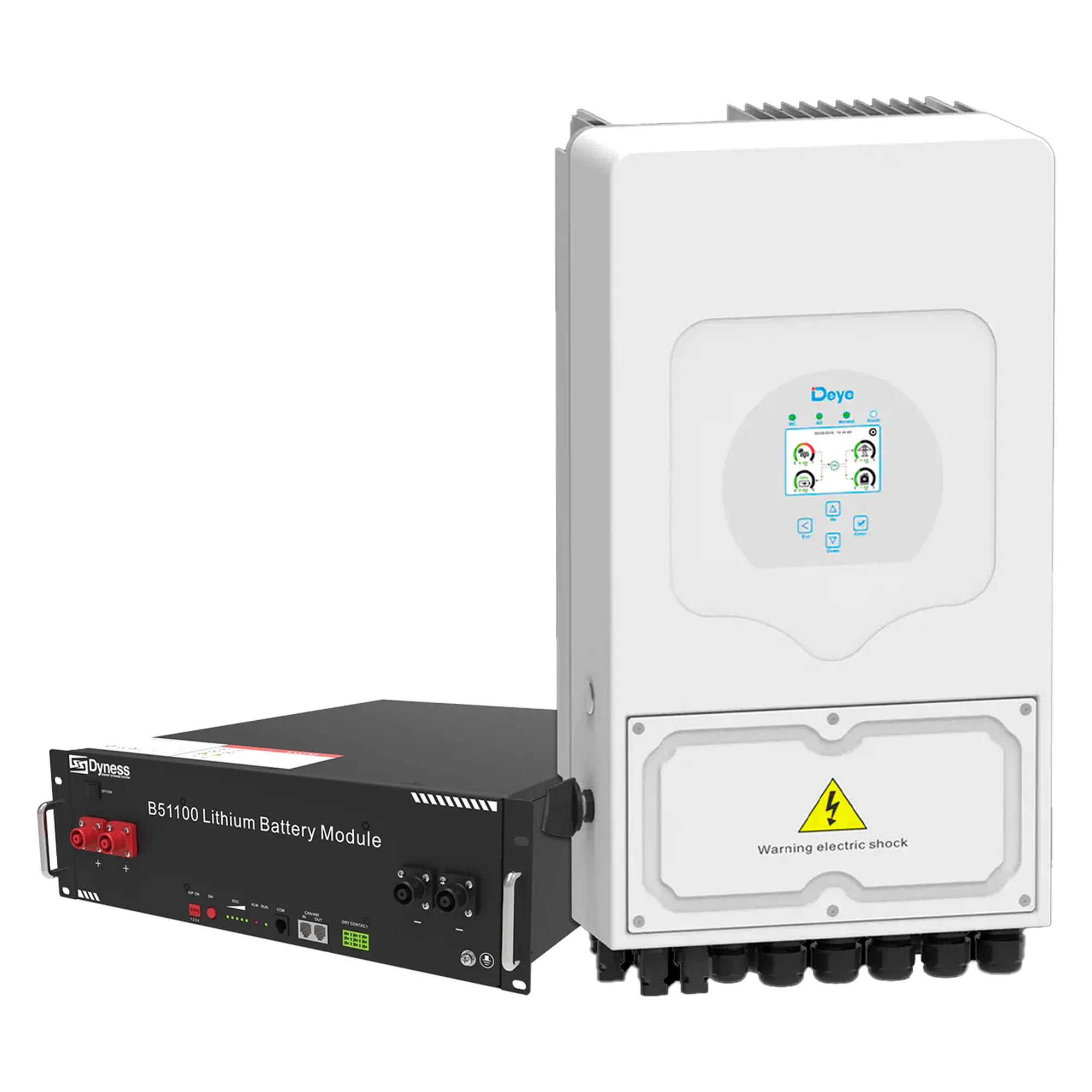 Система зберігання енергії DEYE SUN-6K-SG03LP1-EU-1DY5.1K-LFP 6kW 5.12kWh 1BAT LiFePO4 6000 циклів - Фото 1