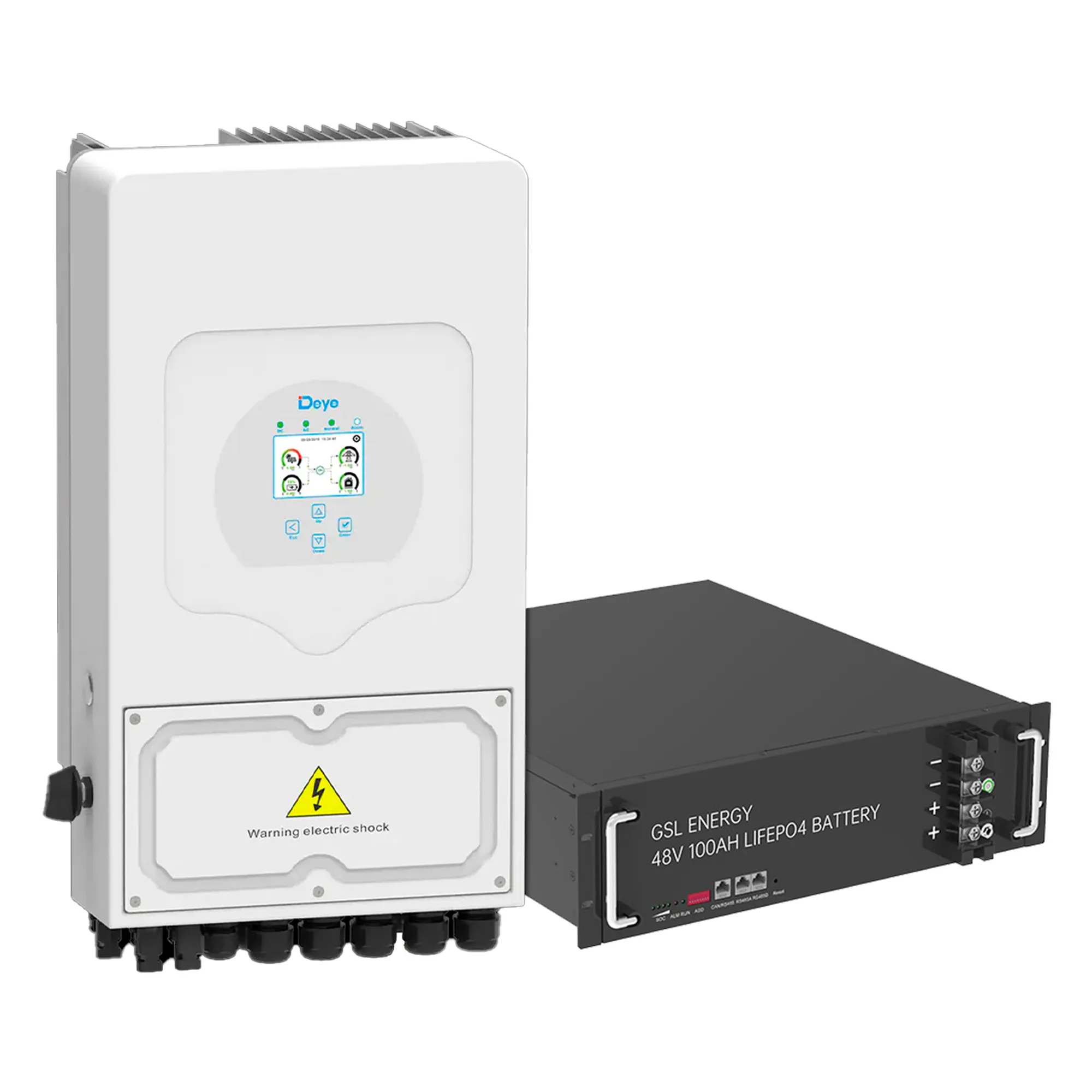 Система зберігання енергії DEYE SUN-6K-SG03LP1-EU-1GS4.8K-LFP 6kW 4.8kWh 1BAT LiFePO4 6500 циклів - Фото 1
