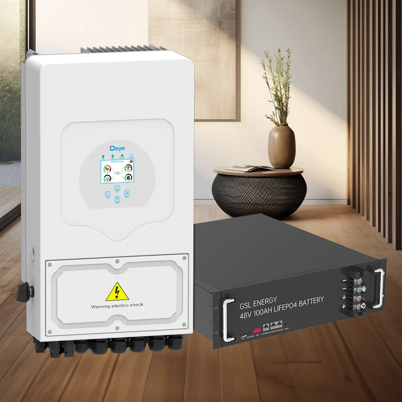 Система зберігання енергії DEYE SUN-6K-SG03LP1-EU-1GS4.8K-LFP 6kW 4.8kWh 1BAT LiFePO4 6500 циклів - Фото 2