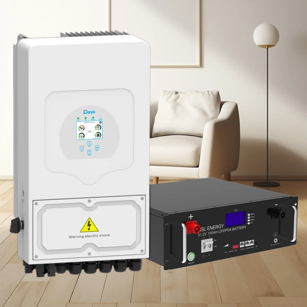 Система хранения энергии DEYE SUN-6K-SG03LP1-EU-1GS-5.1K-LFP 6kW 5.12kWh 1BAT LiFePO4 6500 циклов - Фото 2