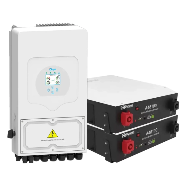 Система хранения энергии DEYE SUN-6K-SG03LP1-EU-2DY9.6K-LFP-W 6kW 9.6kWh 2BAT LiFePO4 6000 циклов - Фото 1