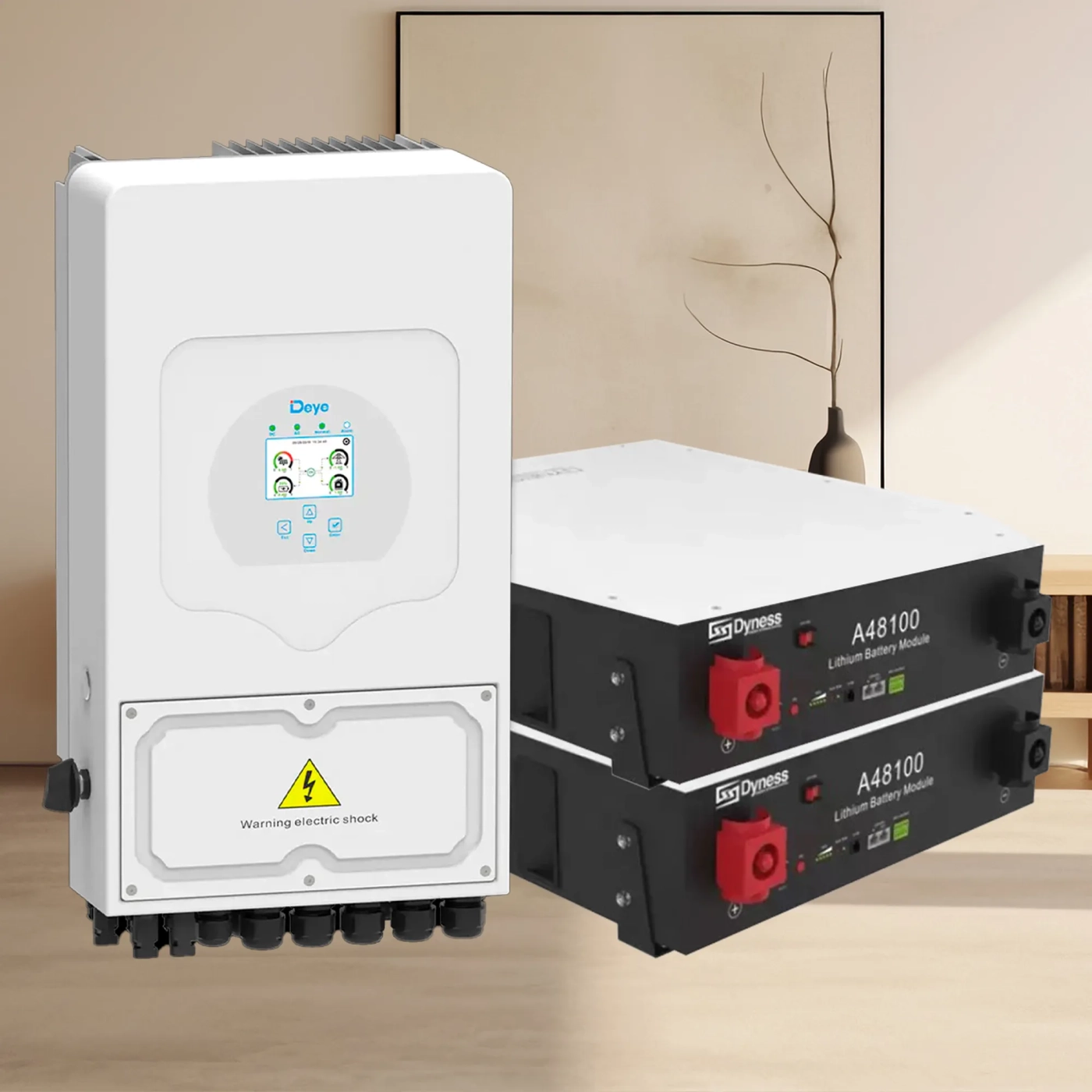 Система хранения энергии DEYE SUN-6K-SG03LP1-EU-2DY9.6K-LFP-W 6kW 9.6kWh 2BAT LiFePO4 6000 циклов - Фото 2