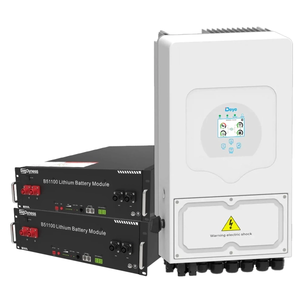 Система зберігання енергії DEYE SUN-6K-SG03LP1-EU-2DY10.24K-LFP 6kW 10.24kWh 2BAT LiFePO4 6000 циклів - Фото 1