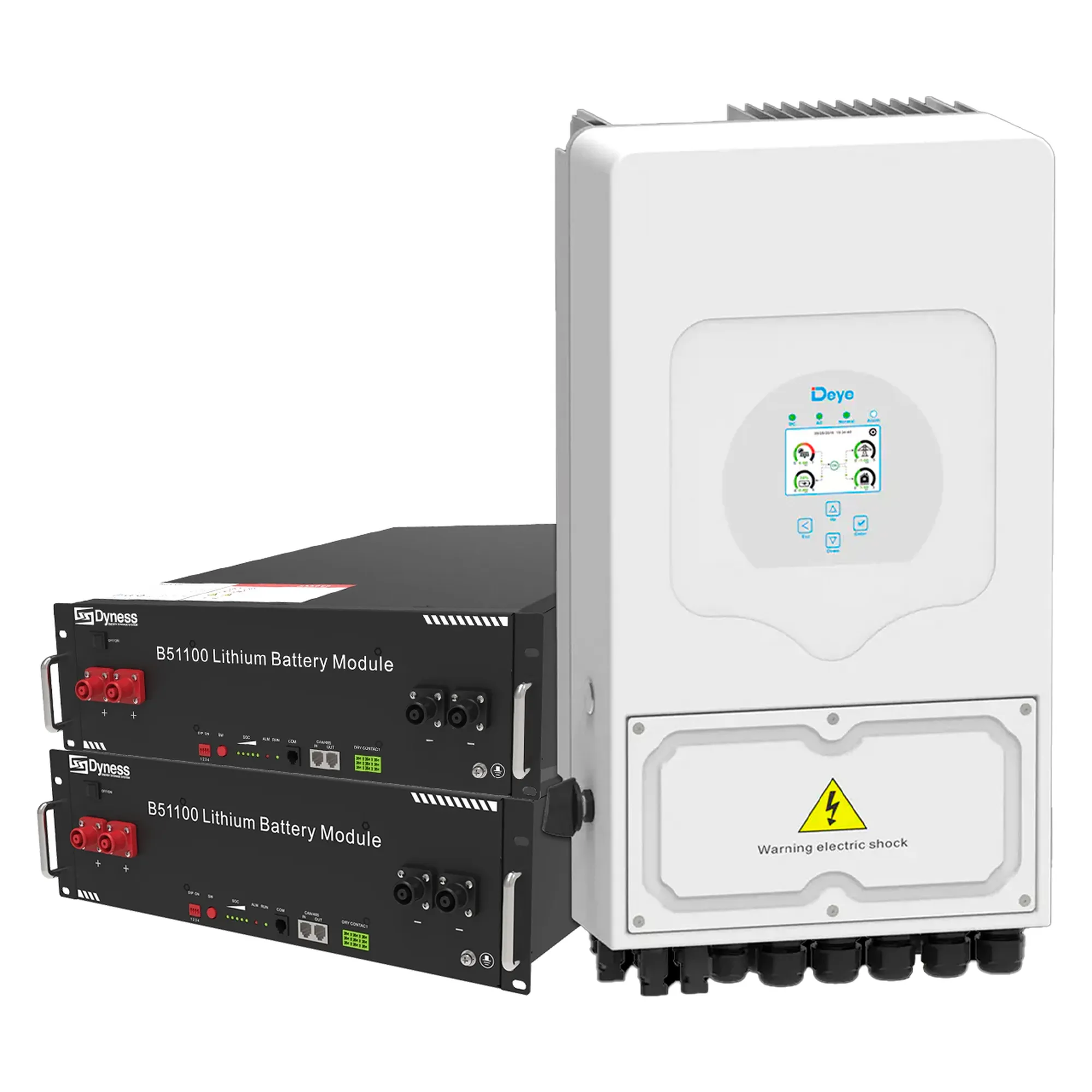 Система зберігання енергії DEYE SUN-6K-SG03LP1-EU-2DY10.24K-LFP 6kW 10.24kWh 2BAT LiFePO4 6000 циклів - Фото 1