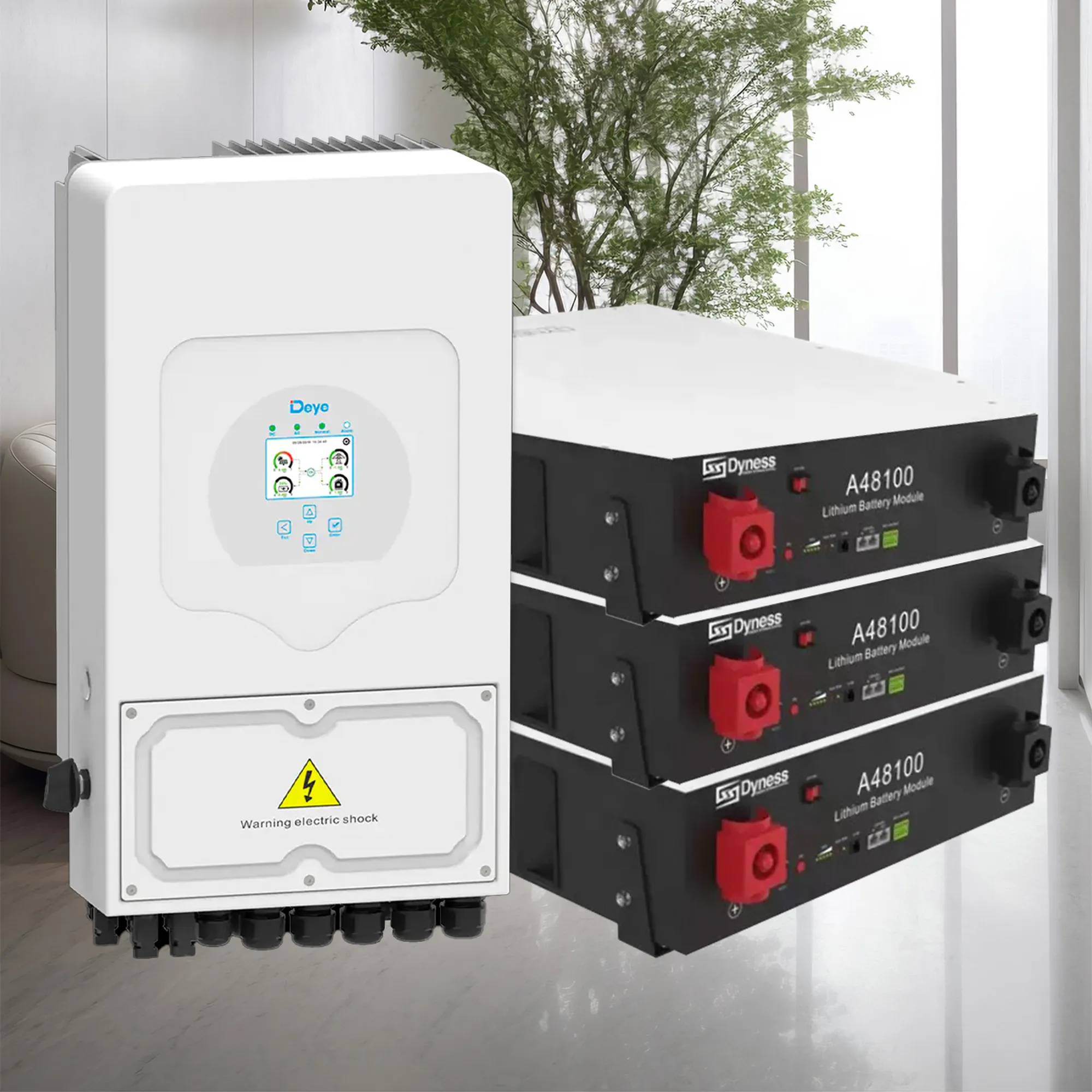 Система зберігання енергії DEYE SUN-6K-SG03LP1-EU-3DY14.4K-LFP 6kW 14.4kWh 3BAT LiFePO4 6000 циклів - Фото 2