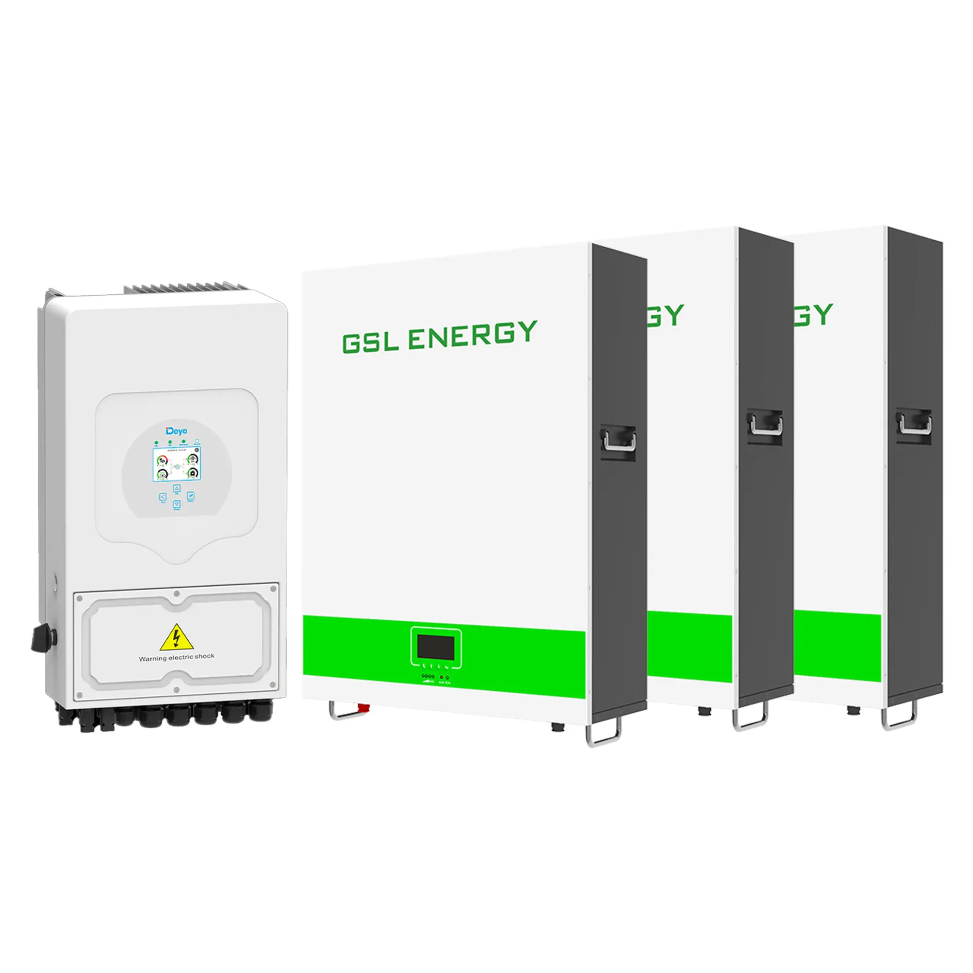 Система хранения энергии DEYE SUN-6K-SG03LP1-EU-3GS15.36K-LFP-W 6kW 15.36kWh 3BAT LiFePO4 6500 циклов - Фото 1