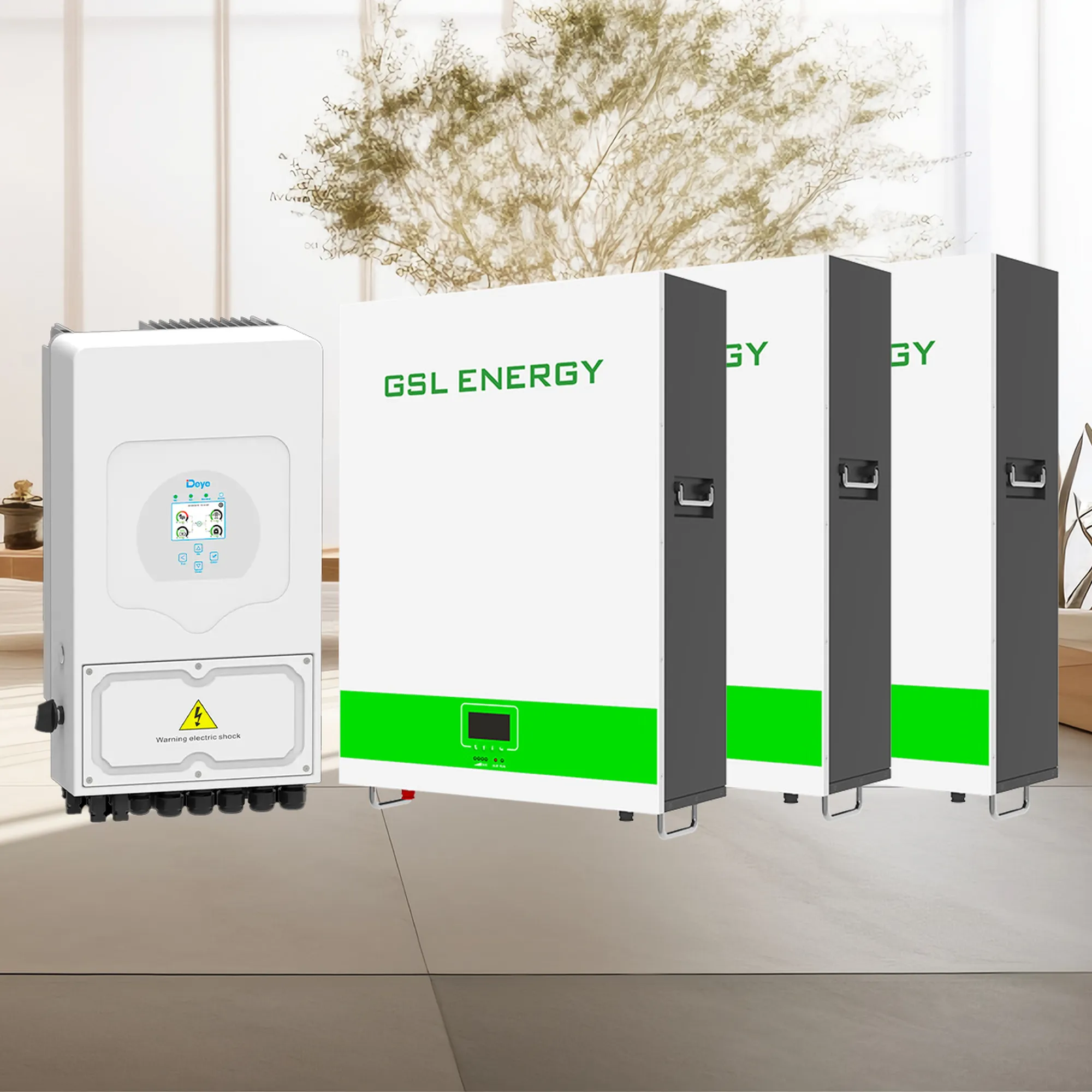 Система хранения энергии DEYE SUN-6K-SG03LP1-EU-3GS15.36K-LFP-W 6kW 15.36kWh 3BAT LiFePO4 6500 циклов - Фото 2