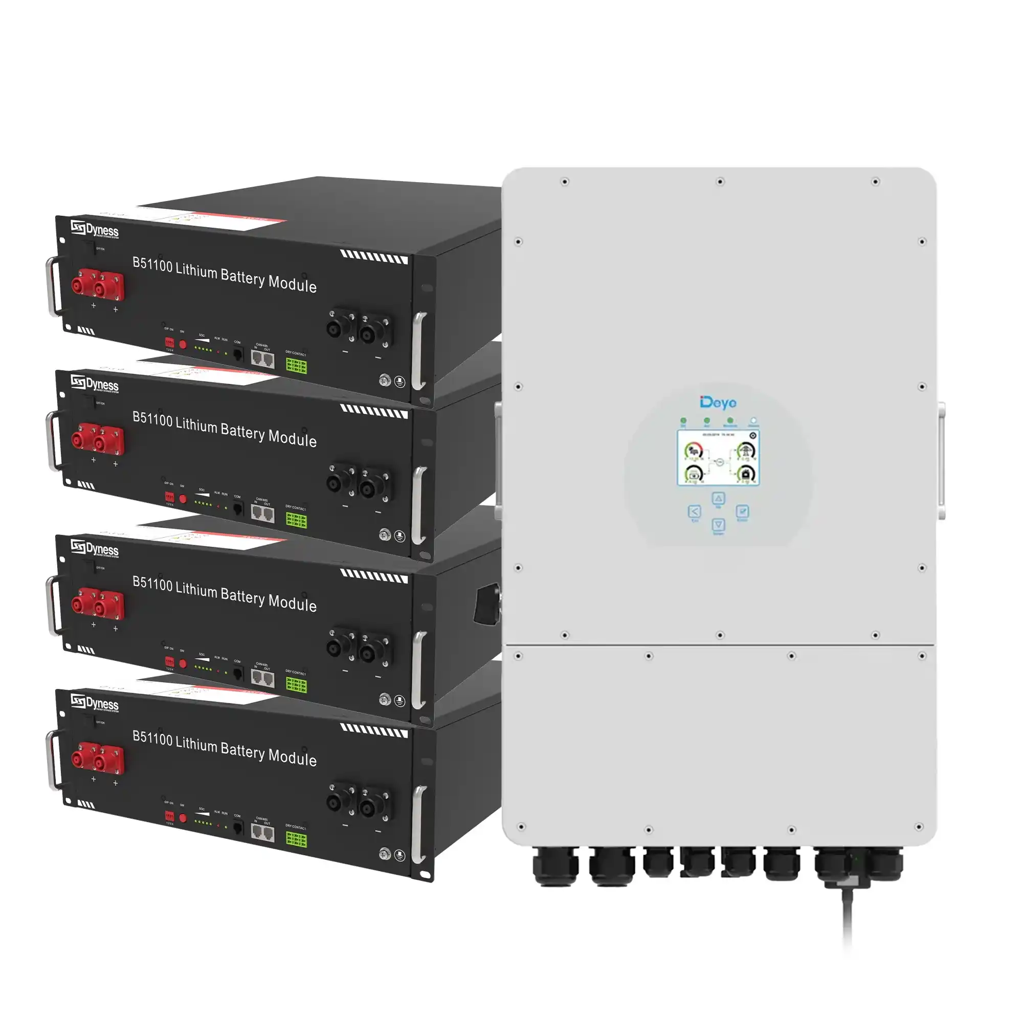 Система зберігання енергії DEYE SUN-12K-SG02LP1-EU-AM3-4DY20.48K-LFP 12kW 20.48kWh 4BAT LiFePO4 6000 циклів - Фото 4