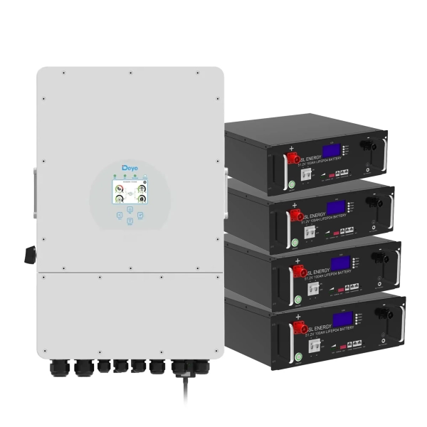 Система хранения энергии DEYE SUN-12K-SG02LP1-EU-AM3-4GS20.48K-LFP 12kW 20.48kWh 4BAT LiFePO4 6500 циклов - Фото 1