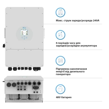 Система хранения энергии DEYE SUN-12K-SG04LP3-EU-4DY20.48K-LFP 12kW 20.48kWh 4BAT LiFePO4 6000 циклов - Фото 3