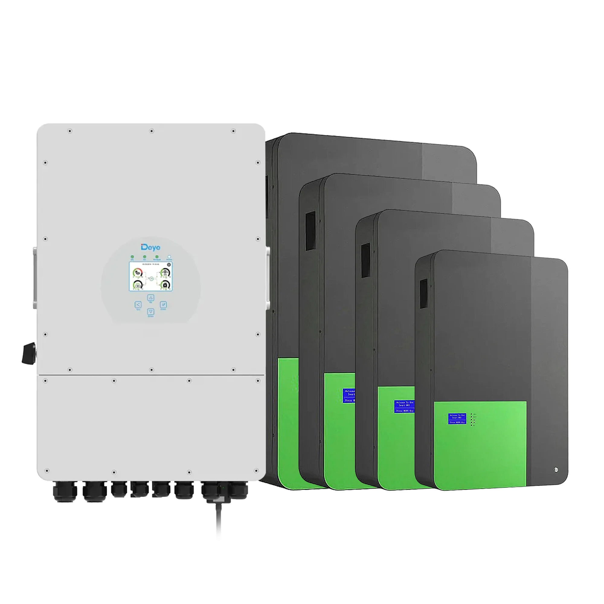 Система зберігання енергії DEYE SUN-12K-SG04LP3-EU-4SV19.2K-LFP-W 12kW 19.2kWh 4BAT LiFePO4 4000 циклів - Фото 1