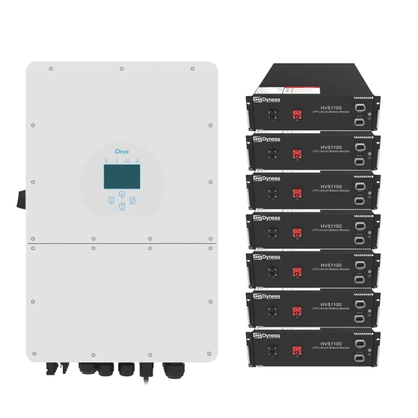 Система хранения энергии DEYE SUN-15K-SG01HP3-EU-AM2-HV51100-7-35.84kW-LFP 15kW 35.84kWh 1BAT LiFePO4 6000 циклов - Фото 1