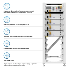 Система зберігання енергії DEYE SUN-20K-SG01HP3-EU-AM2-BOS-G4-20.48kW-LFP 20kW 20.48kWh 1BAT LiFePO4 6000 циклів - Фото 2