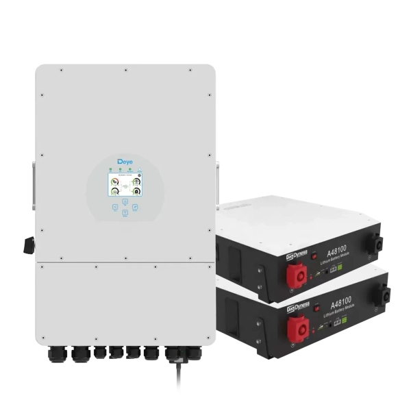 Система хранения энергии DEYE SUN-8K-SG01LP1-EU-2DY9.6K-LFP-W 8kW 9.6kWh 2BAT LiFePO4 6000 циклов - Фото 1