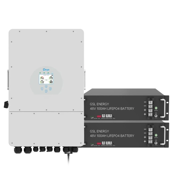Система зберігання енергії DEYE SUN-8K-SG01LP1-EU-2GS9.6K-LFP 8kW 9.6kWh 2BAT LiFePO4 6500 циклів - Фото 1