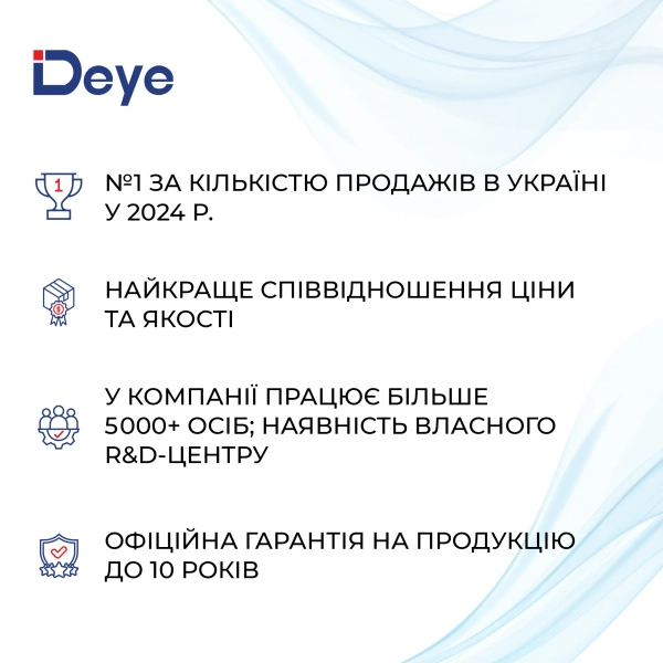 Система зберігання енергії DEYE SUN-30K-SG01HP3-EU-BM3-BOS-G6-30.72kW-LFP 30kW 30.72kWh 1BAT LiFePO4 6000 циклів - Фото 8