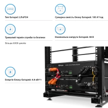 Система зберігання енергії Solarverse 5.5kW-Sumry 4.8kWh-Dyness 2BAT LiFePO4 6000 циклів (SVR16-1SU5.5K2-LDY4.8K1-0) - Фото 5