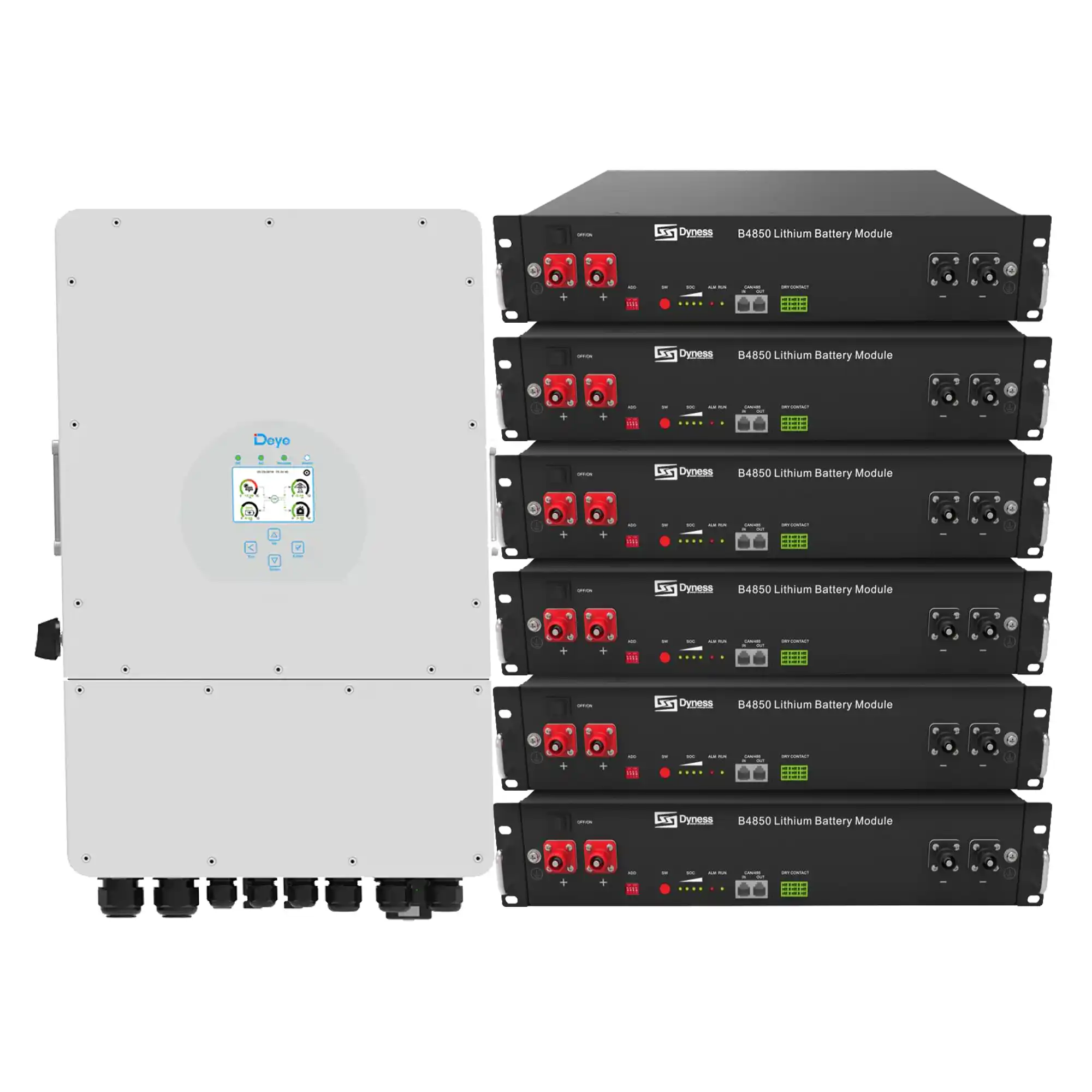 Система зберігання енергії Solarverse 12kW-DEYE 14.4kWh-Dyness 6BAT LiFePO4 6000 циклів (SVR24-3DE12K1-LDY14.4K1-0) - Фото 1