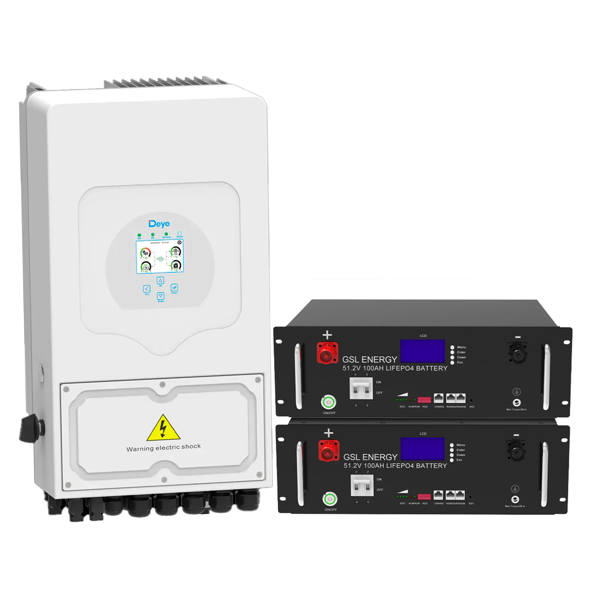 Система зберігання енергії Solarverse 6kW-Deye 10.24kWh-GSL 2BAT LiFePO4 6500 циклів (SVR24-1DE6K1-LGS10.24K1-0) - Фото 1