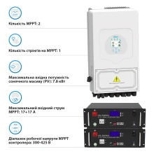 Система зберігання енергії Solarverse 6kW-Deye 10.24kWh-GSL 2BAT LiFePO4 6500 циклів (SVR24-1DE6K1-LGS10.24K1-0) - Фото 3