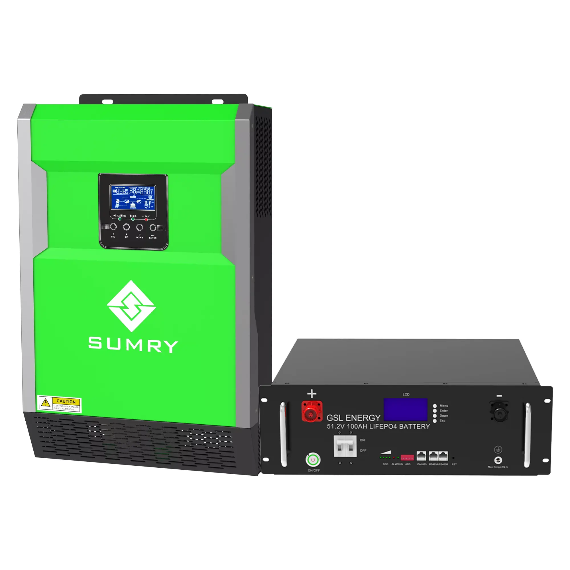 Система зберігання енергії Solarverse 5.5kW-Sumry 5.12kWh-GSL 1BAT LiFePO4 6500 циклів (SVR16-1SU5.5K2-LGS5.12K1-0) - Фото 1