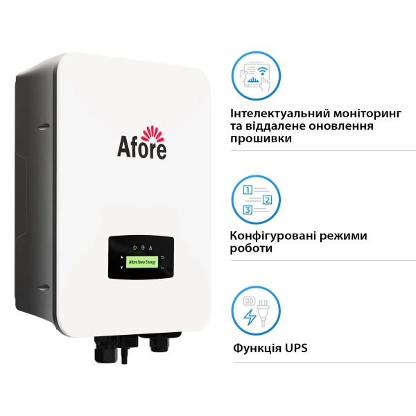Гібридний інвертор Afore AF6K-SLP 6KW 48V 2 MPPT Wi-Fi 220V Однофазний (AF6K-SLP) - Фото 4