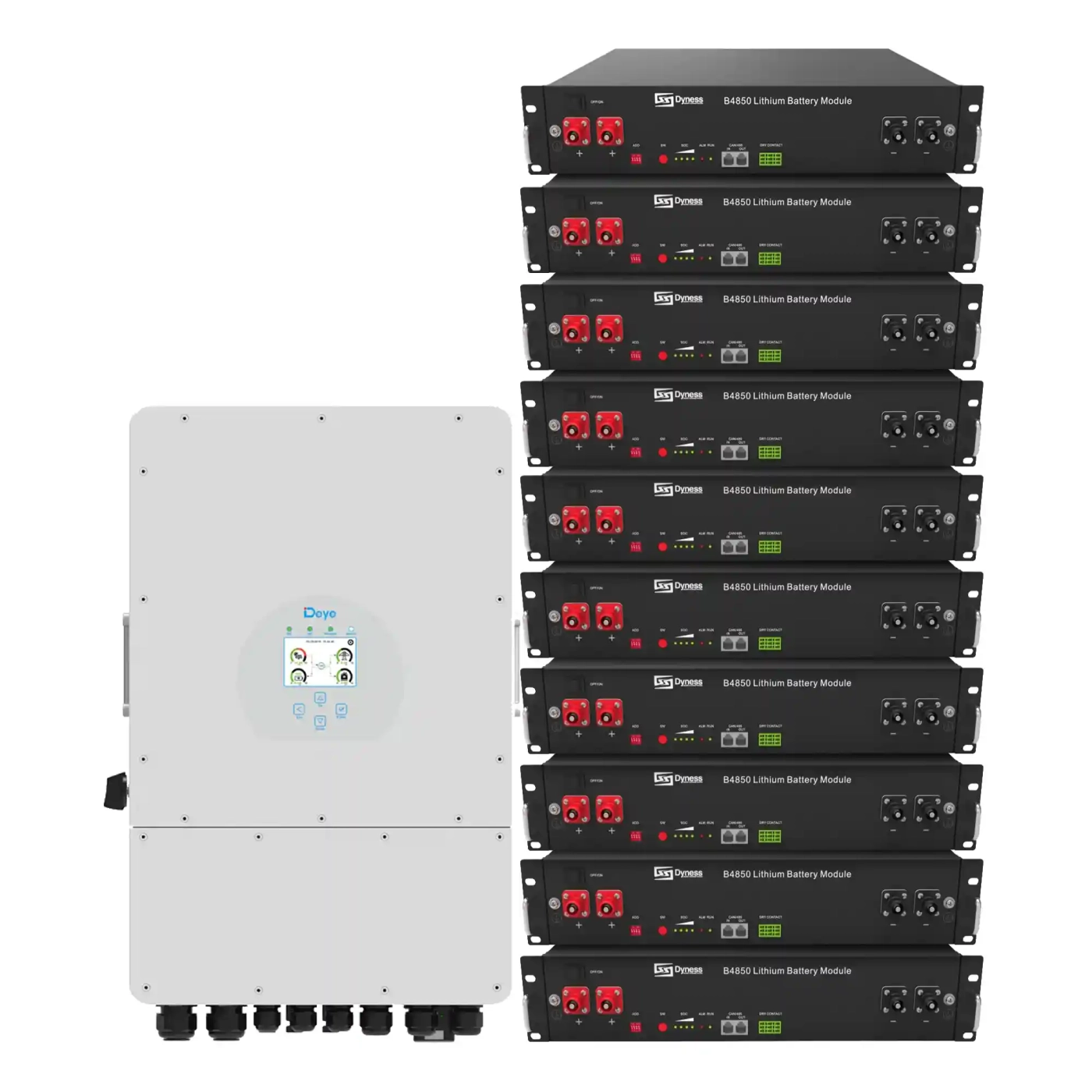 Система зберігання енергії Deye SUN-12K-SG04LP3-EU-10DY24K-LFP-R 12kW 24kWh 10BAT LiFePO4 6000 циклів - Фото 1