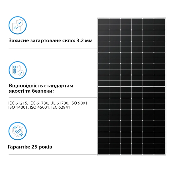 Сонячна панель Longi Solar LR5-72HTH-585M 585W - Фото 3